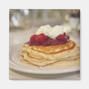 Raspberry pancakes magnet