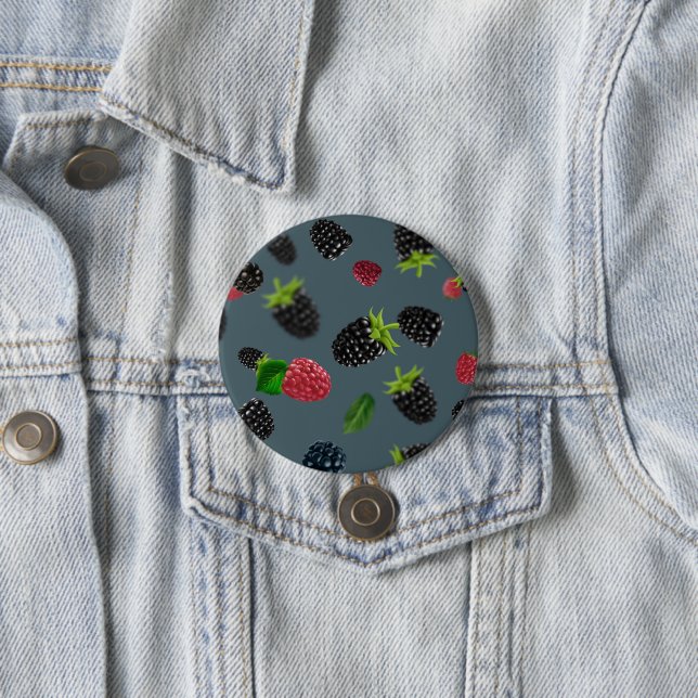 Raspberry Pattern 2 3 Inch Round Button (In Situ)