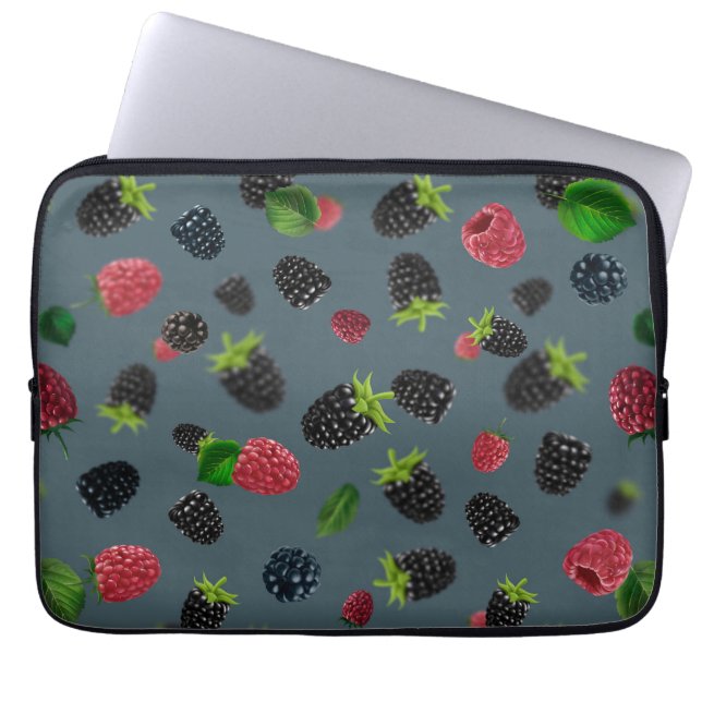Raspberry Pattern 2 Laptop Sleeve (Front)