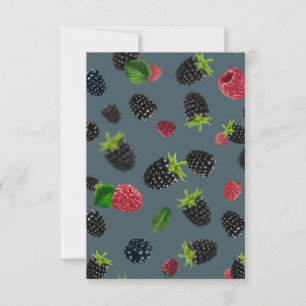 Raspberry Pattern 2 Thank You Card