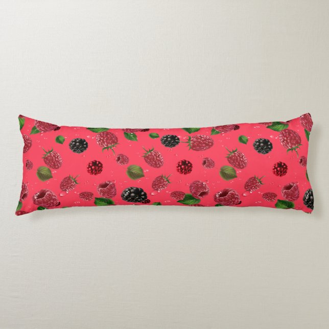 Raspberry Pattern Body Pillow (Front)
