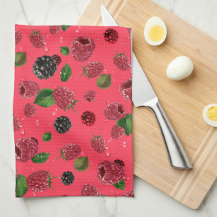 Raspberry Pattern Kitchen Towel