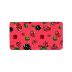 Raspberry Pattern Label