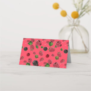 Raspberry Pattern Place Card