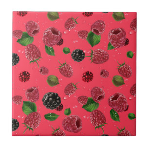 Raspberry Pattern Tile