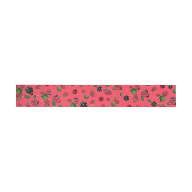 Raspberry Pattern Wrap Around Label (Individual)