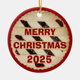 Raspberry Pie/Tart Christmas Ornament