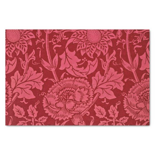 Raspberry pink and rose floral design. tissue paper