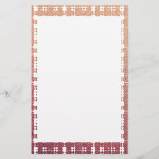 Raspberry Pink Blush Modern Plaid Netted Ombra Stationery