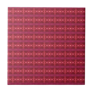 Raspberry pink geometric design decor tile