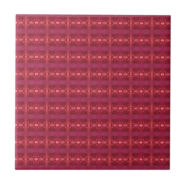 Raspberry pink geometric design decor tile (Front)