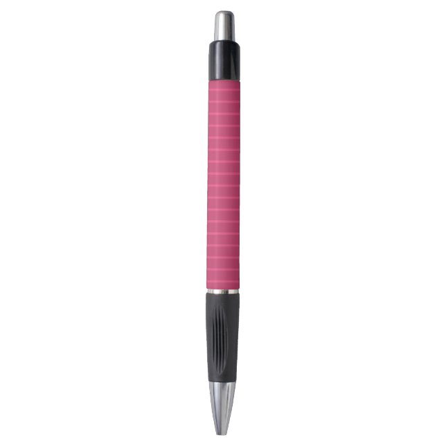 Raspberry Pink Stripe Pen (Front Vertical)