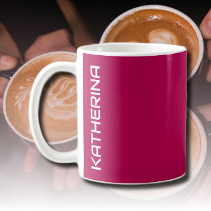 Raspberry Red Solid Colour Classic Personalized Coffee Mug