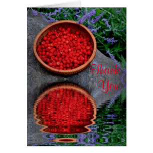 Raspberry Reflection Thank You Card