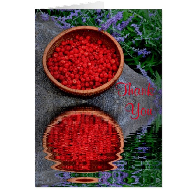 Raspberry Reflection Thank You Card (Front)