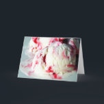 Raspberry ripple ice cream holiday card<br><div class="desc">Raspberry ripple ice cream cold and delicious.</div>