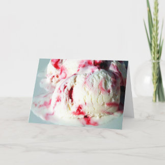 Raspberry ripple ice cream holiday card
