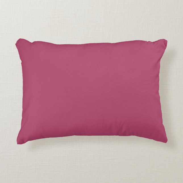 Raspberry Rose Solid Colour Accent Pillow (Front)