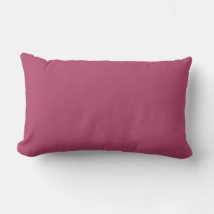 Raspberry Rose Solid Colour Lumbar Pillow
