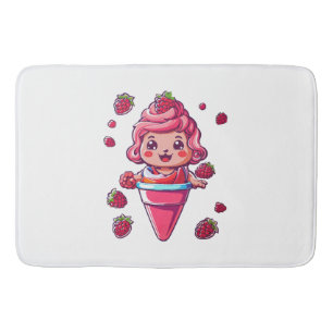 Raspberry sorbet Kawaii Bath Mat