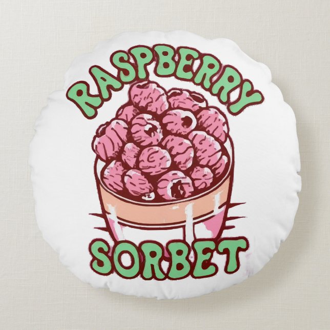 Raspberry Sorbet  Round Pillow (Front)
