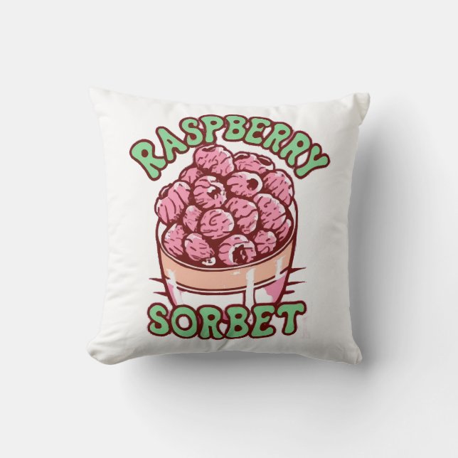 Raspberry Sorbet  Throw Pillow (Front)