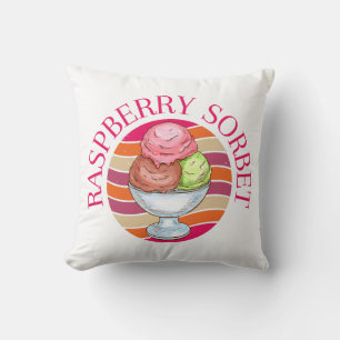 Raspberry Sorbet Throw Pillow
