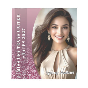 Raspberry Sparkle Custom Photo Notepad