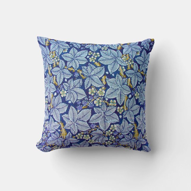 Raspberry Tree, William Morris Throw Pillow (Front)