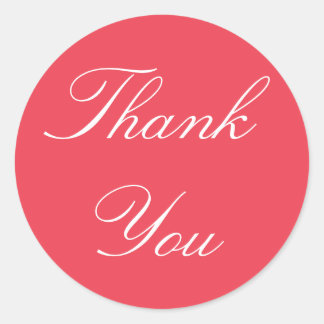 Raspberry Tropical Thank You Stickers