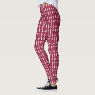 Raspberry Victorian Keys Leggings