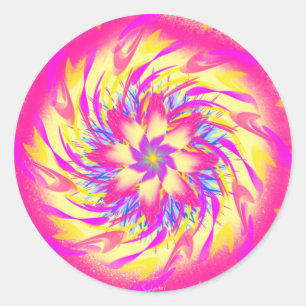 Raspberry Vortex by pwrflwr Classic Round Sticker