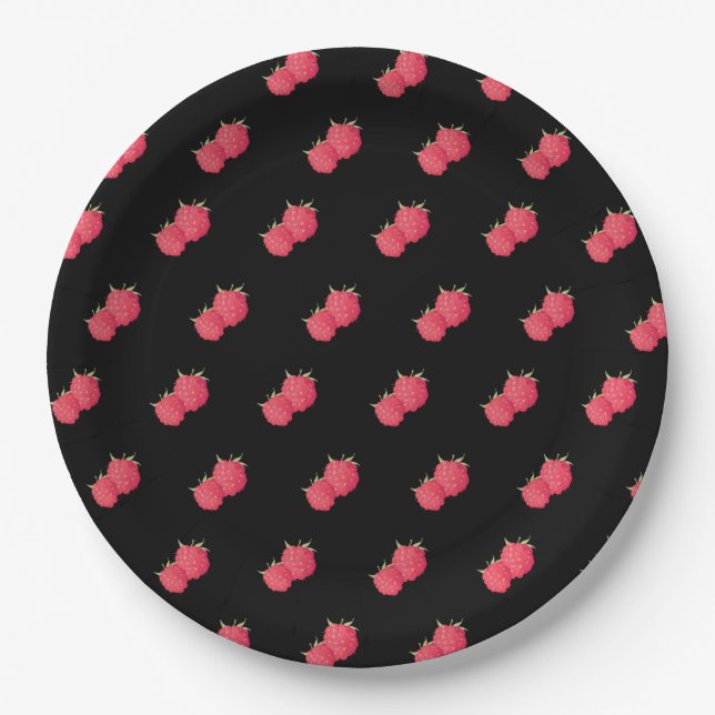 Raspberrys Paper Plate (Front)