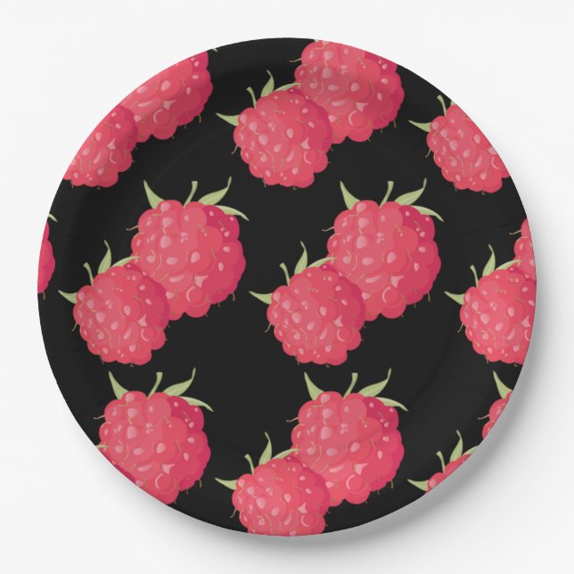Raspberrys Paper Plate (Front)
