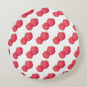 Raspberrys Round Pillow