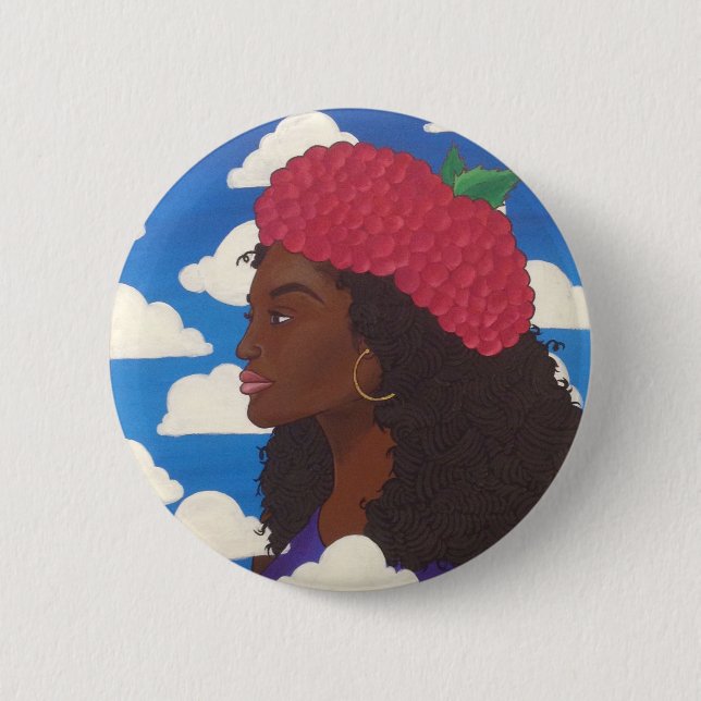 Raspbutton Beret 2 Inch Round Button (Front)