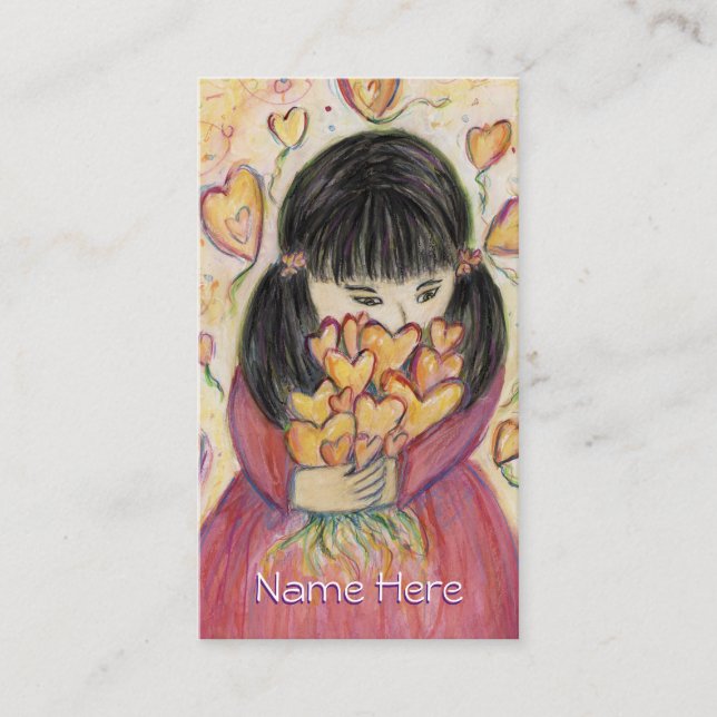 Rassembler les coeurs d'amour Cartes de visite d'a (Devant)