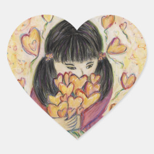 Rassembler les coeurs d'amour sceaux autocollants 