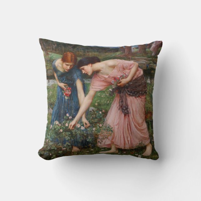 Rassembler Ye Rosebuds Pré-Raphaelite Jeu Oreiller (Recto)