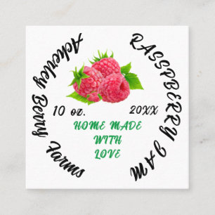 Rasspberry Jam Preserves Personalized Classic Cla Square Business Card