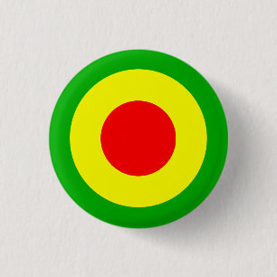 Rasta Air Force 1 Inch Round Button