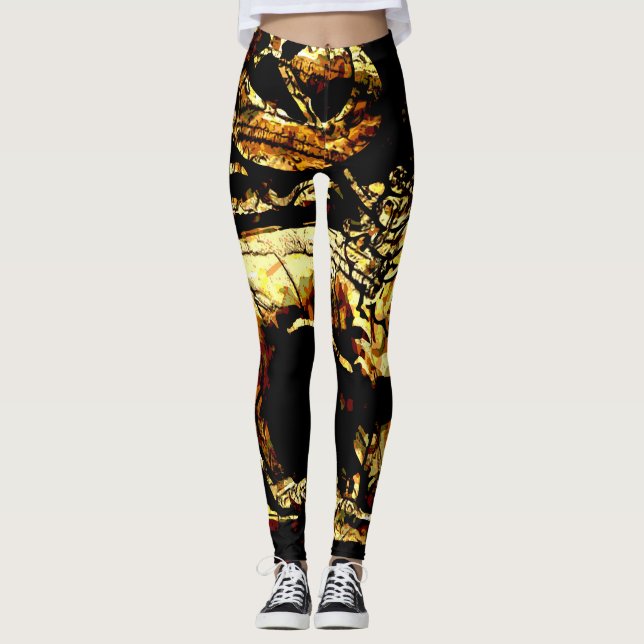 Rasta Ancien Lion éthiopien de Juda Leggings (Devant)