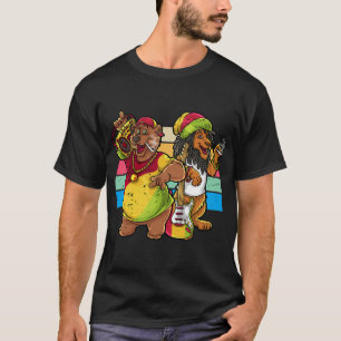 Rasta Bear and Lion  T-Shirt