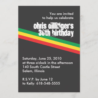 Rasta Birthday Invitation