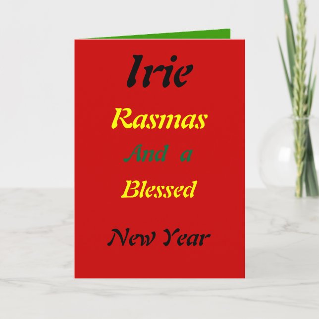 Rasta blessed christmas cards (Front)