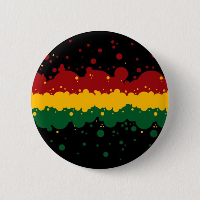 Rasta by Picona™ 2 Inch Round Button (Front)