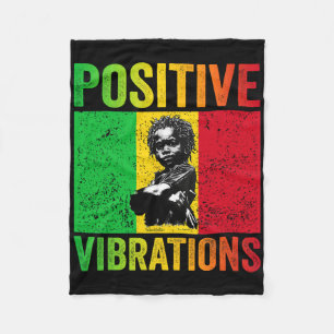 Rasta By Positive Fleece Blanket