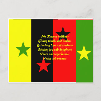 rasta christmas postcards-irie rasmas holiday postcard