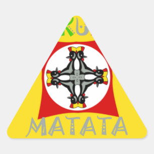 Rasta Colour Red Golden Green Triangle Sticker