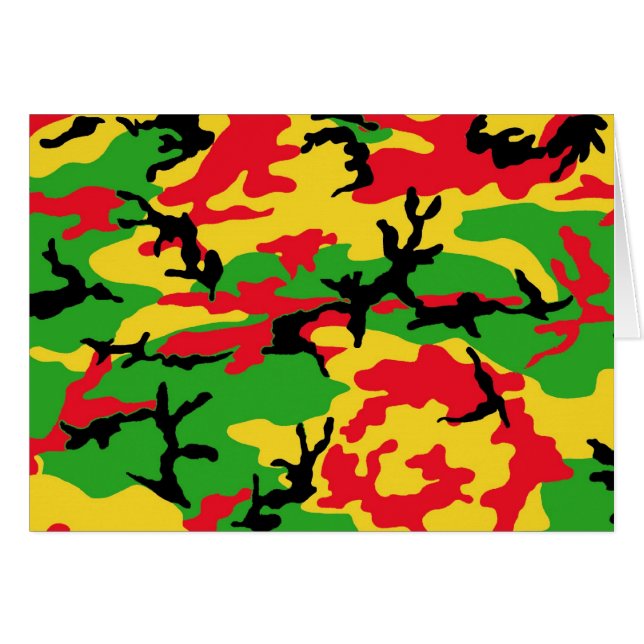 Rasta Coloured Camouflage (Front Horizontal)